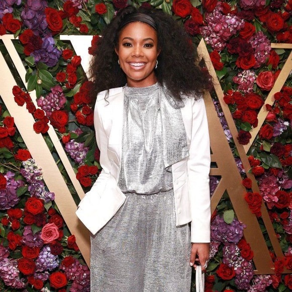 New York & Company Silver Foil Halter Jumpsuit - Picture 2 of 9